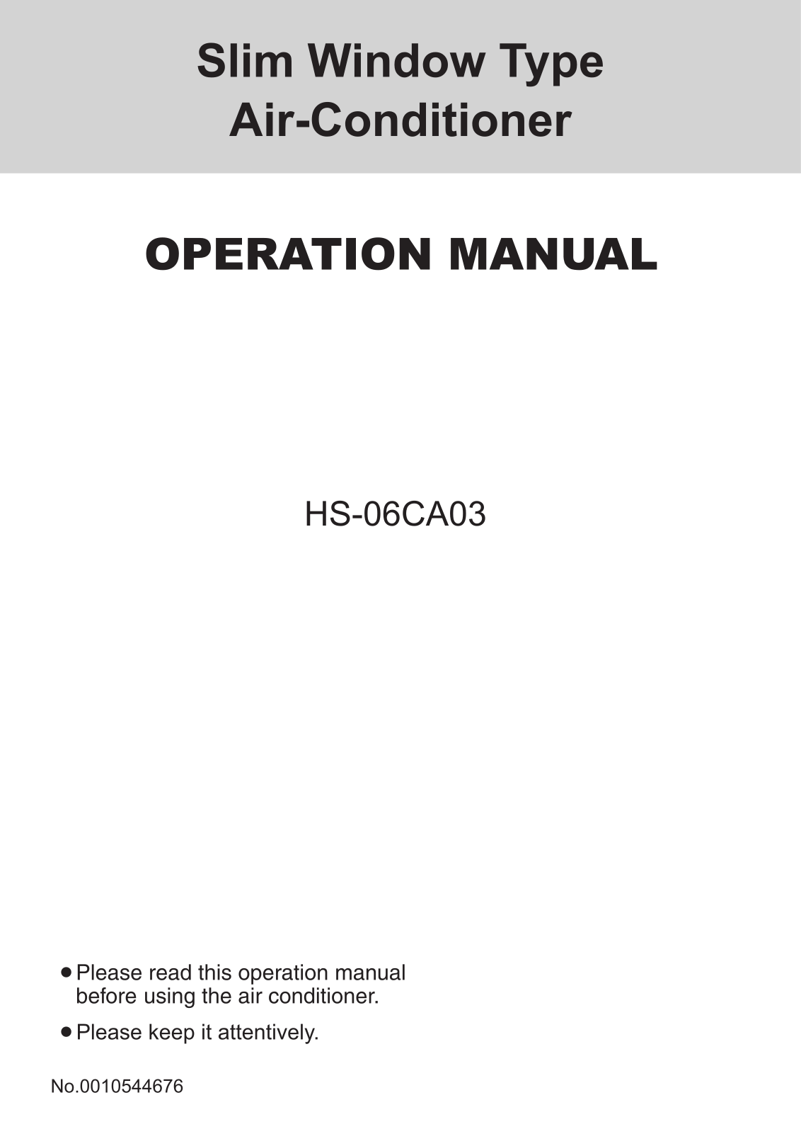 Haier HS-06C03 User Manual