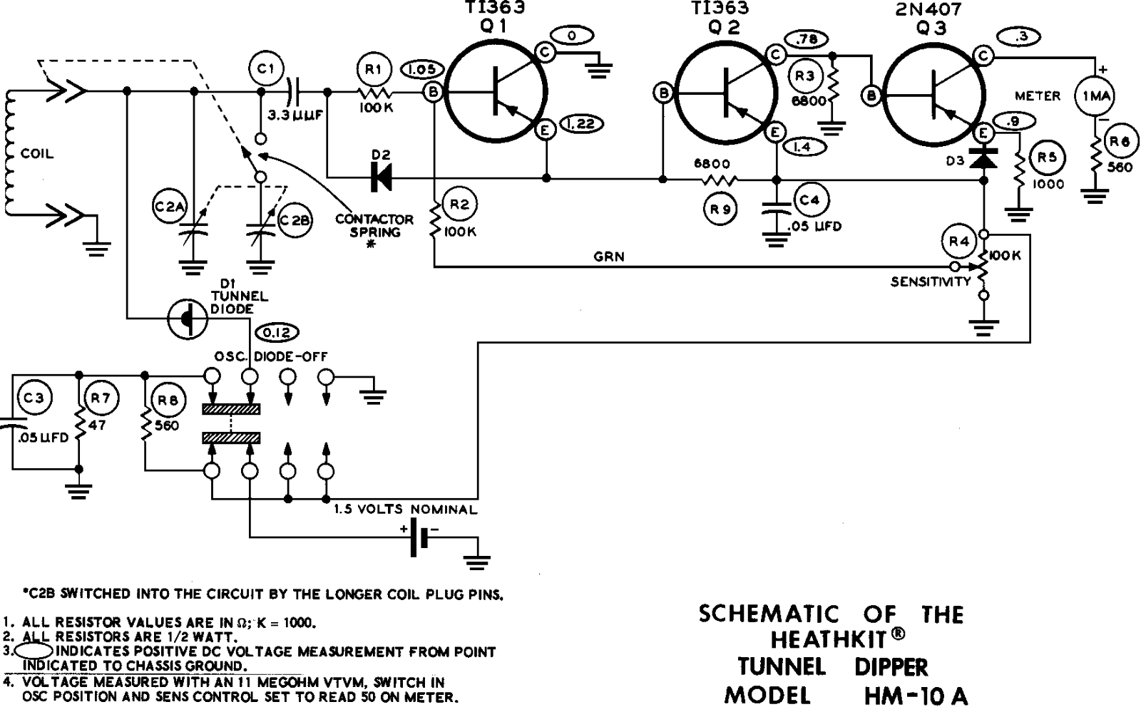 Heath Company HM-10-A Schematic