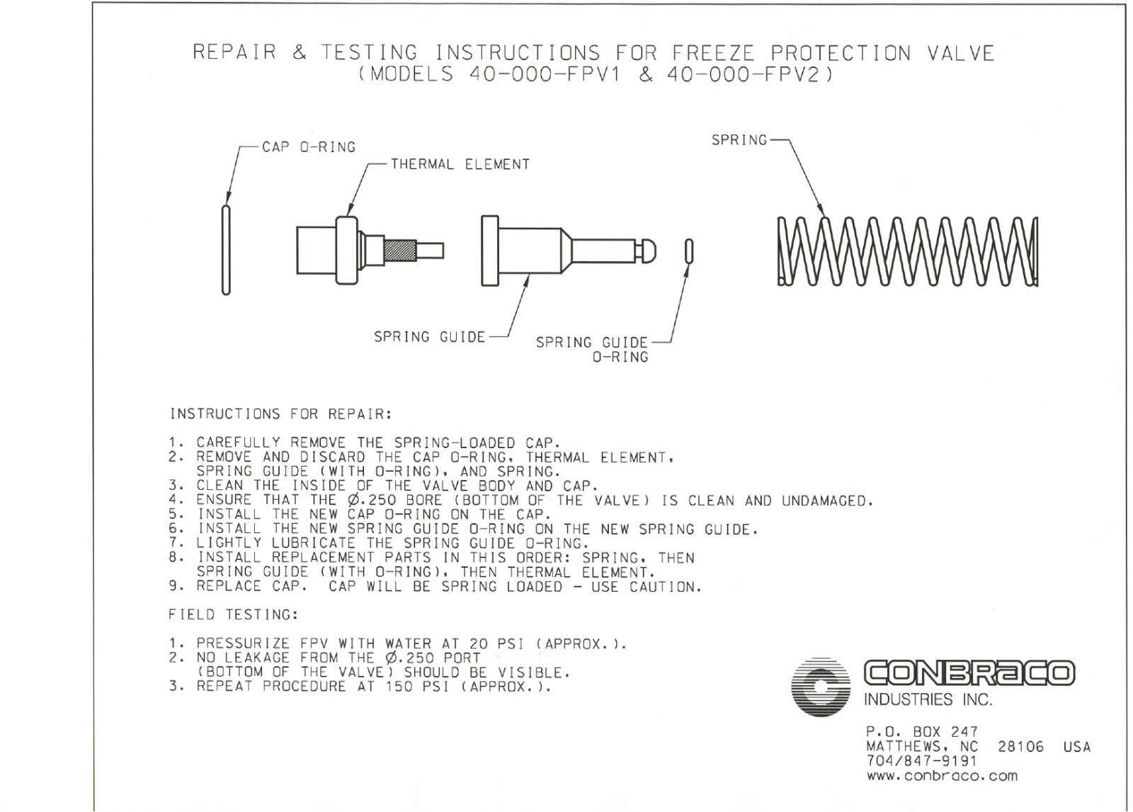 Apollo Conbraco 40-000 Installation Manual