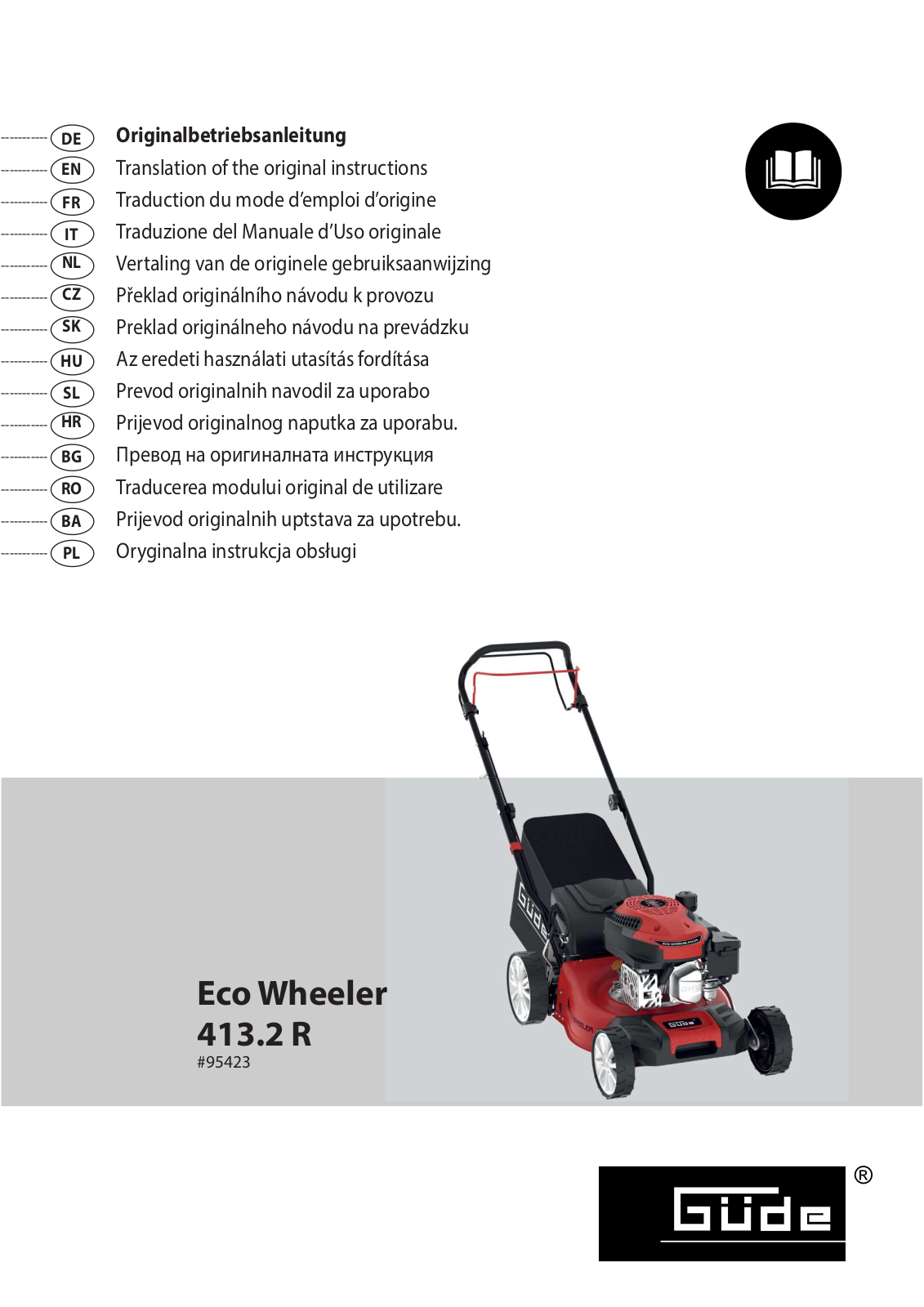 GÜDE ECO WHEELER 413.2 R operation manual