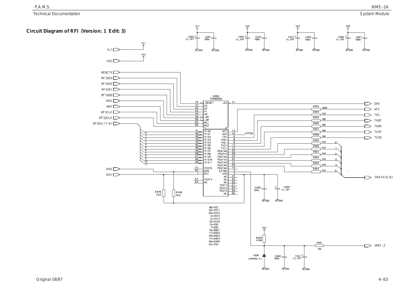 Nokia 6081 Circuit Diagram of RFI