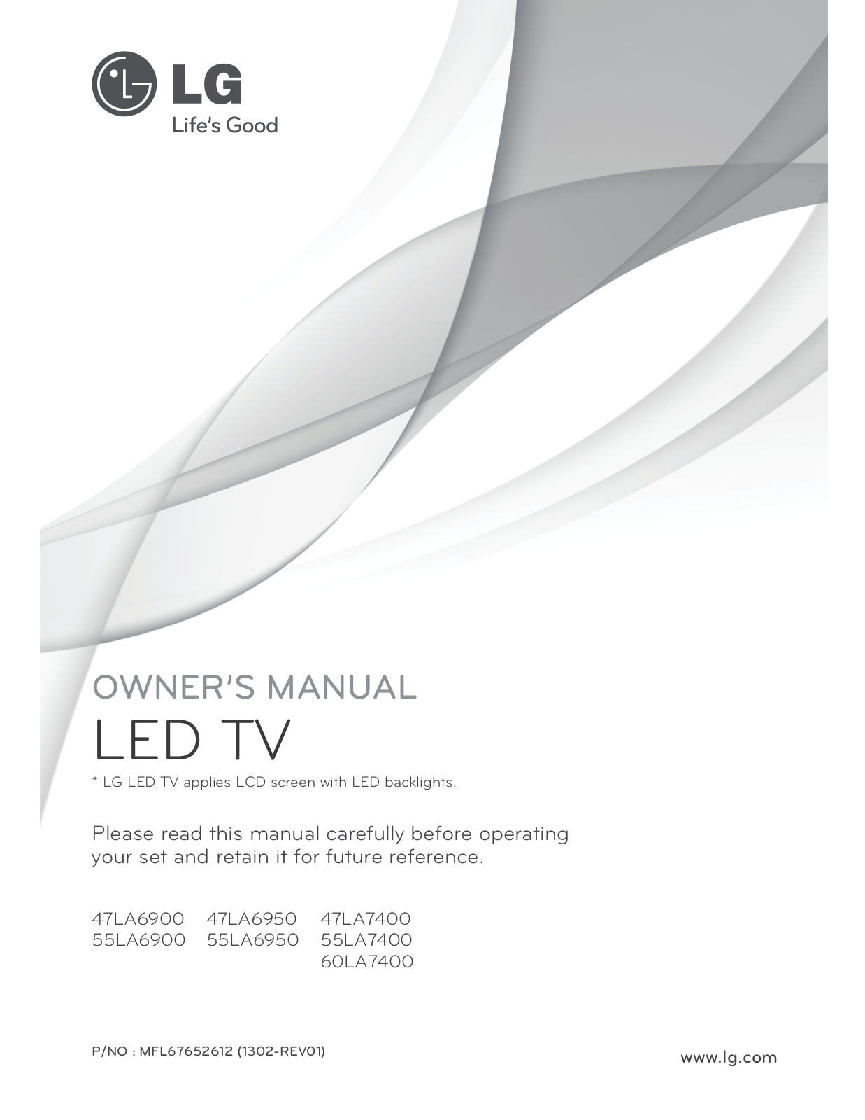 LG 55LA6900 User Manual