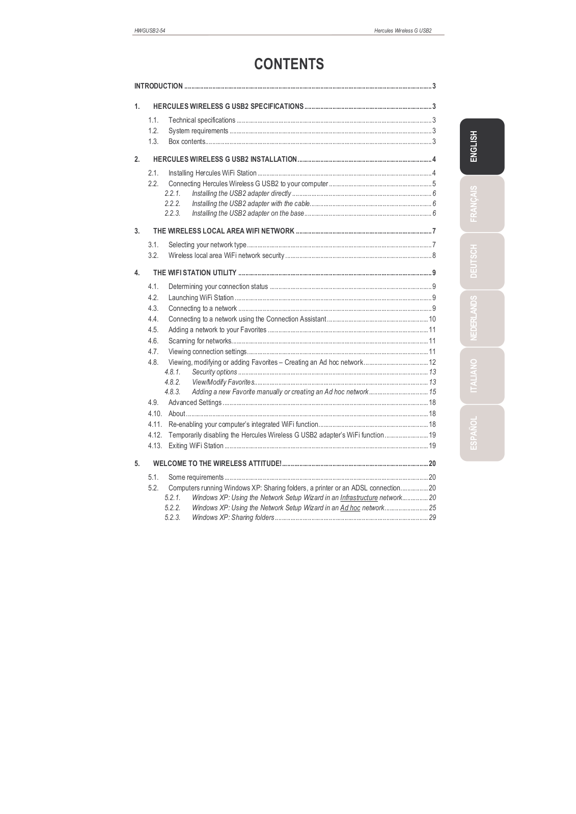 Hercules HWGUSB2-54 User Manual