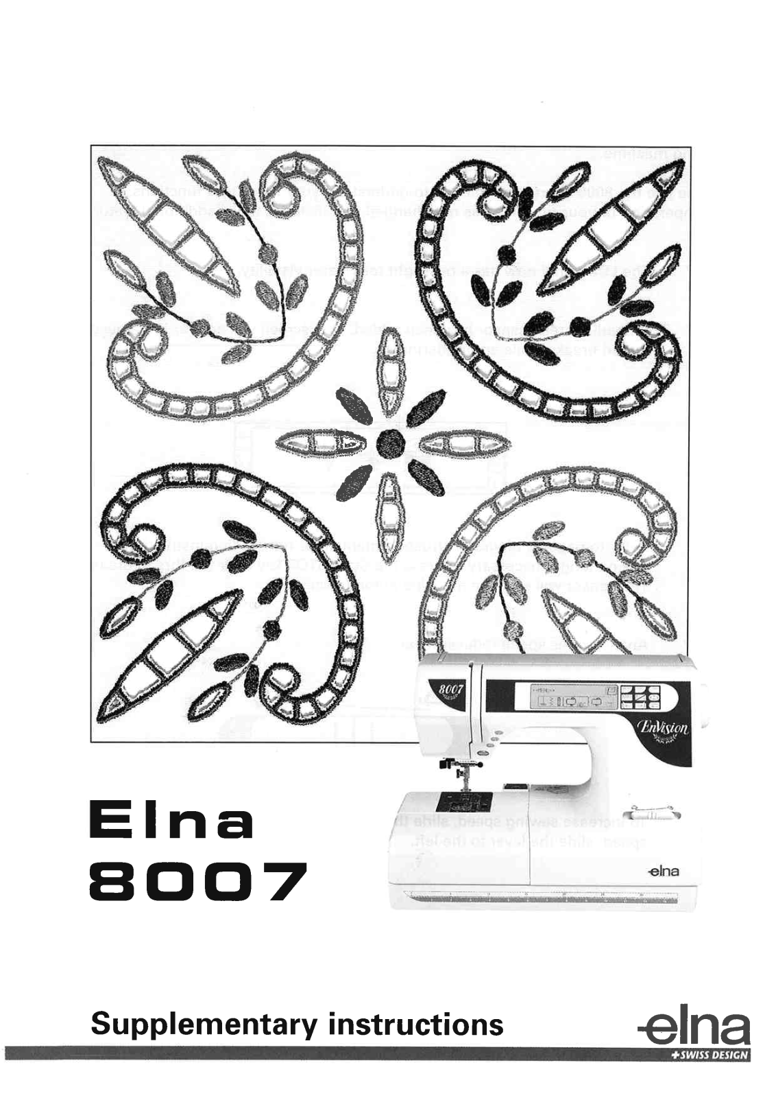 Elna 8007 User Manual