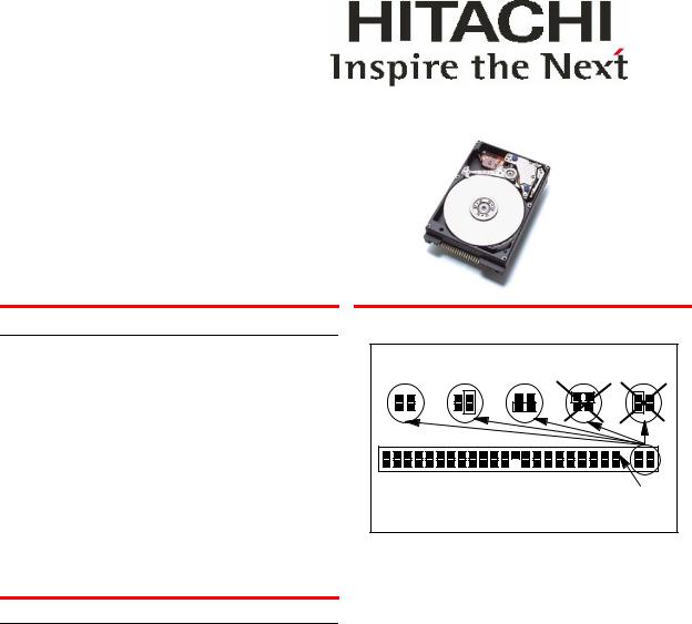 Hitachi HTS548020M9AT00, HTS548040M9AT00, HTS548060M9AT00, HTS548080M9AT00 Quick Installation Guide