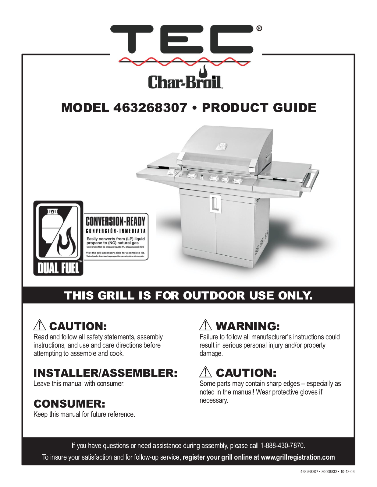 Charbroil 463268307 Owner's Manual