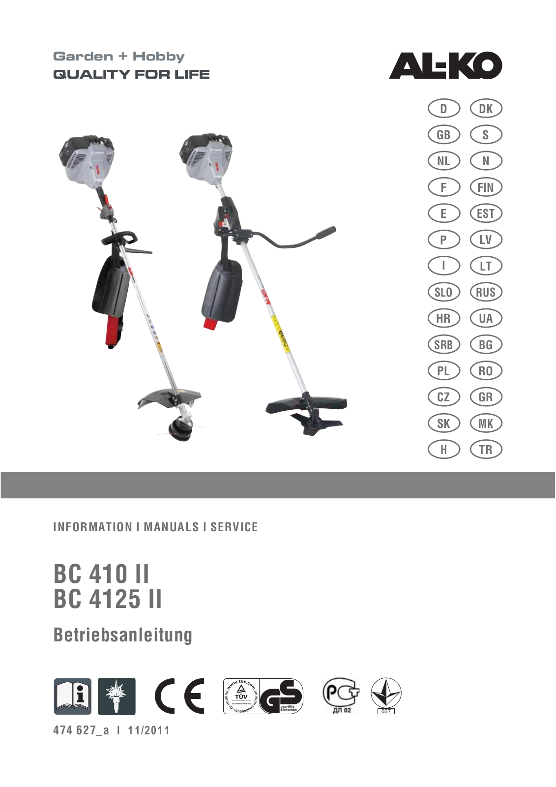 AL-KO BC 410 II, BC 4125 II User Manual