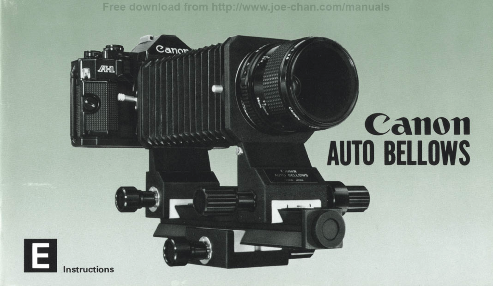 Canon Auto Bellows User Manual