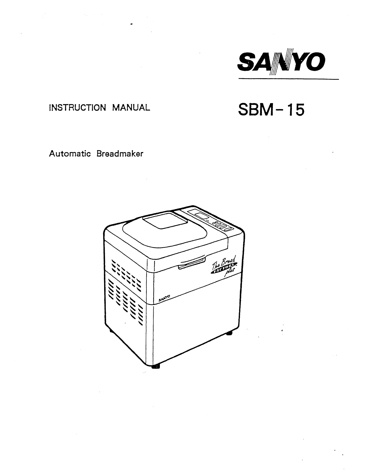 Sanyo SBM-15 User Manual