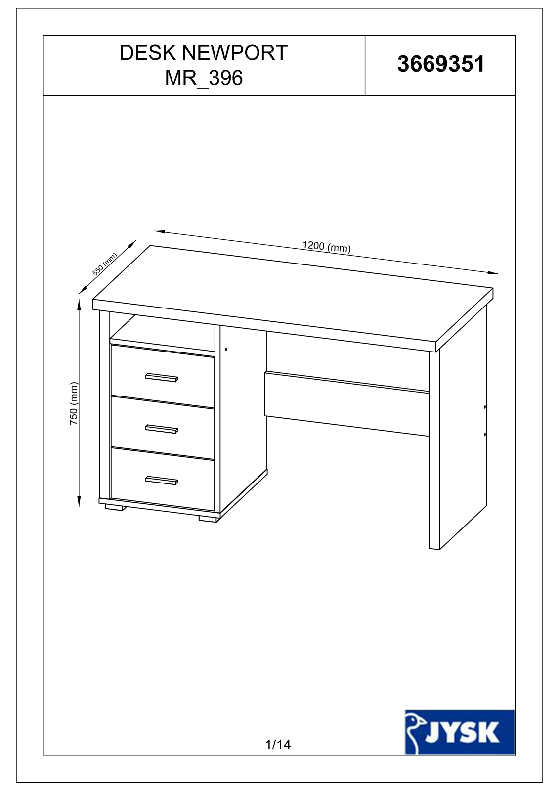 JYSK Newport, Gesten User Manual