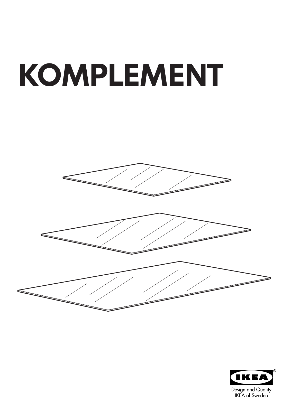 IKEA KOMPLEMENT GLASS SHELF Assembly Instruction