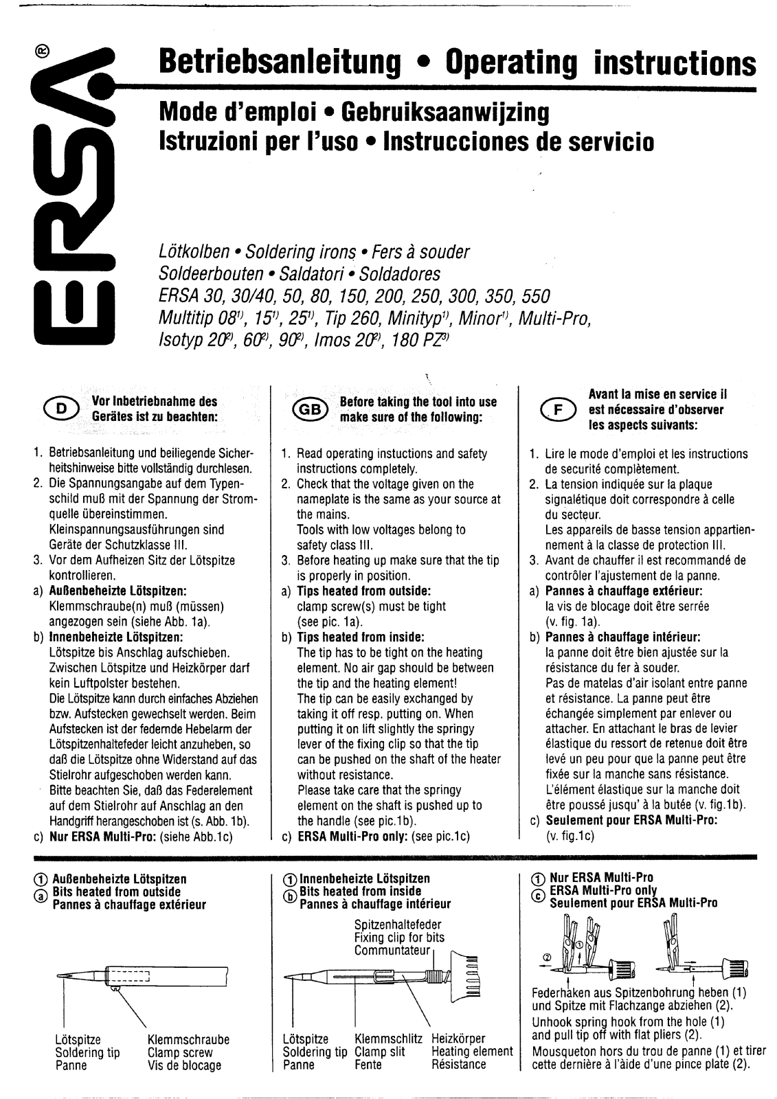 Ersa 30 S User manual