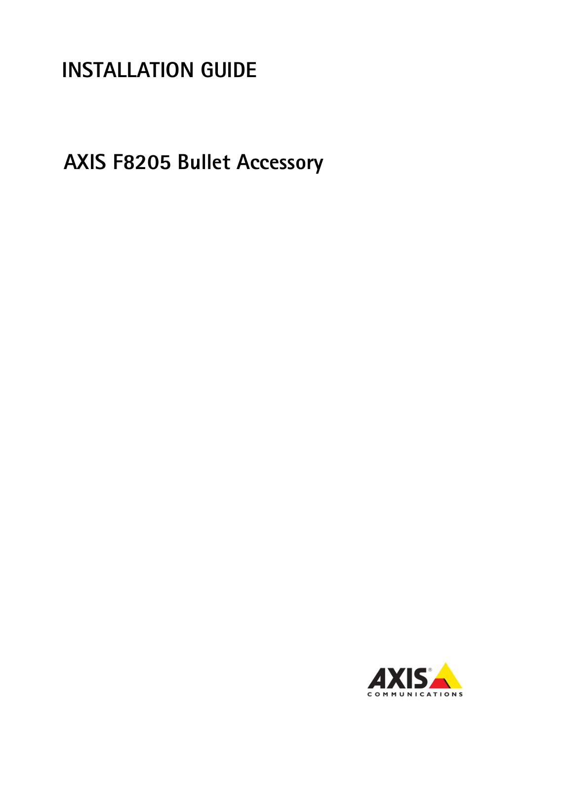 Axis F8205 User Manual