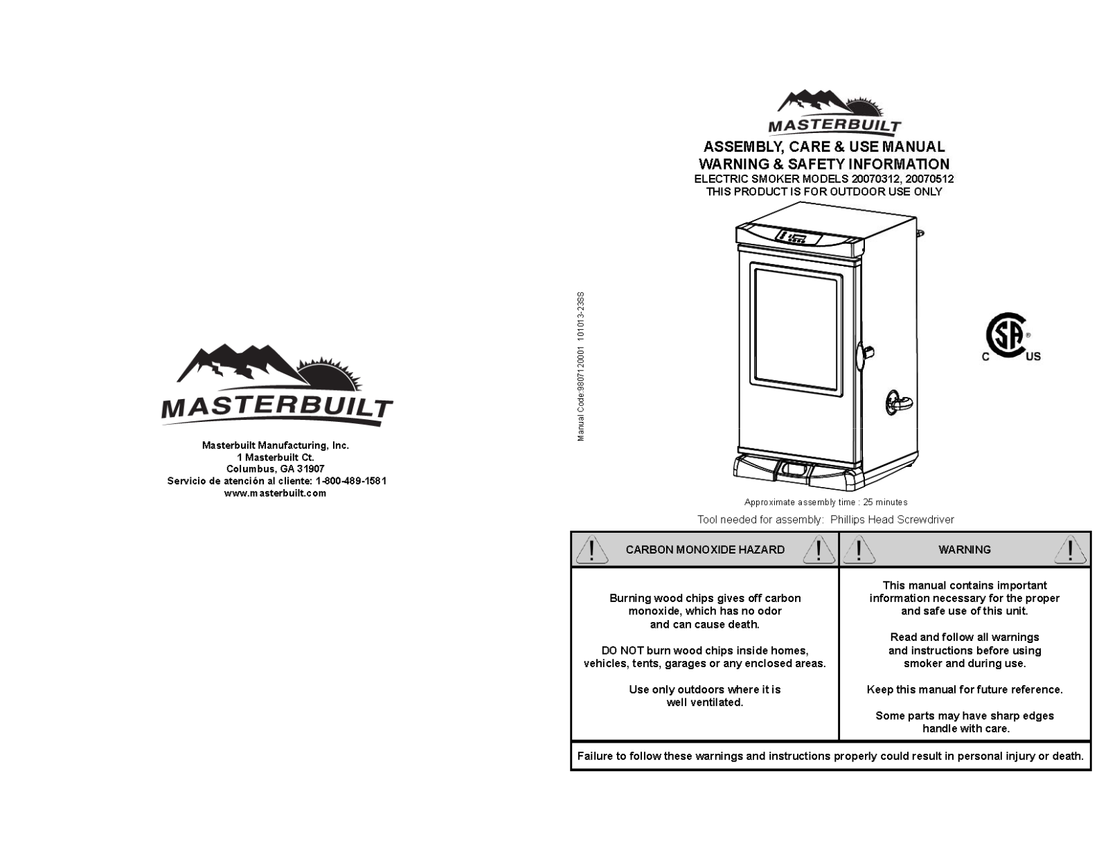 Masterbuilt ESQ 3040C6, ESQ 3040R6 User Manual