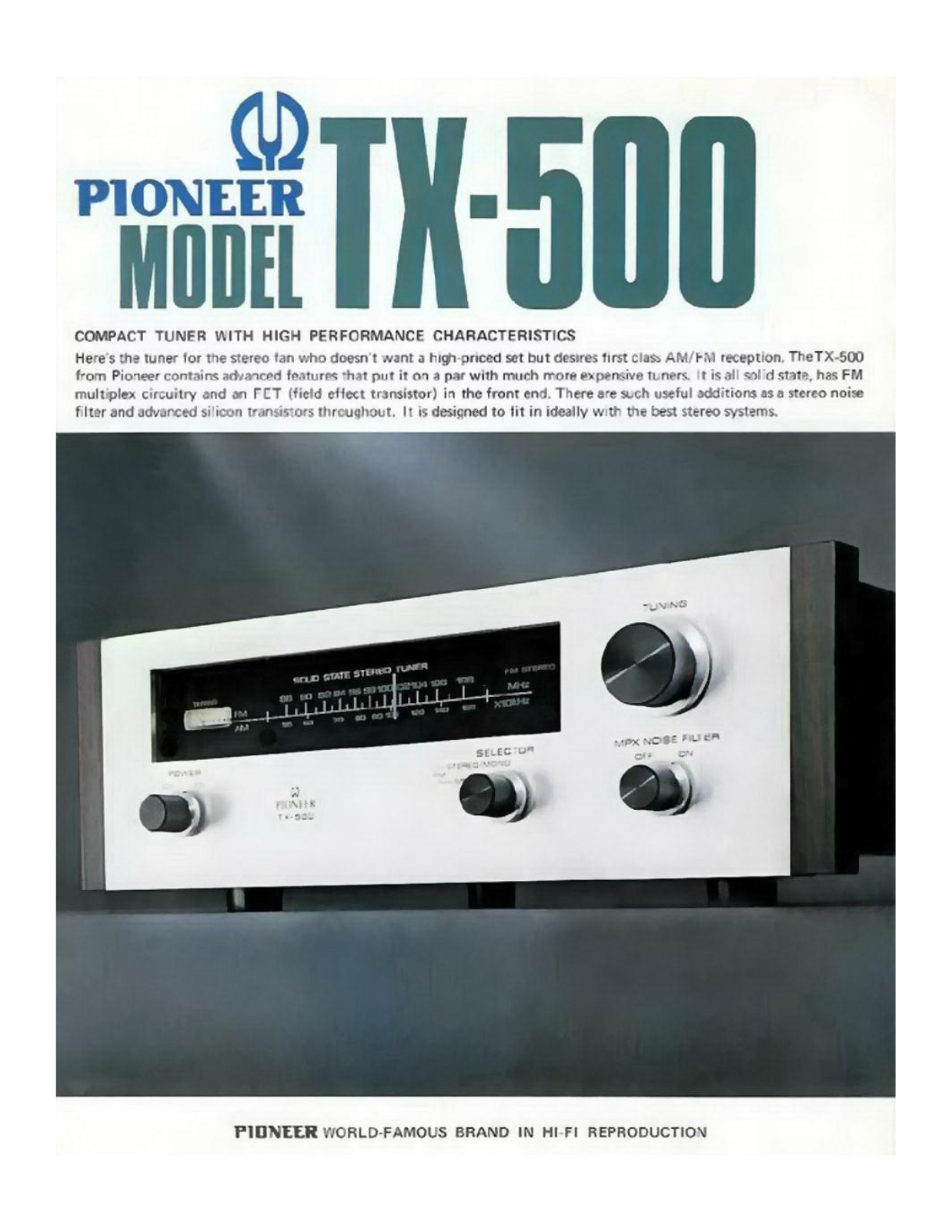 Pioneer TX-500 Brochure