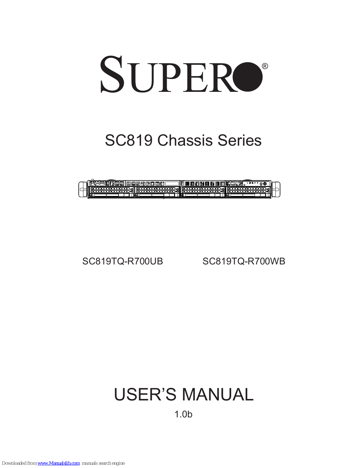 Supero SC819TQ-R700UB, SC819TQ-R700WB User Manual