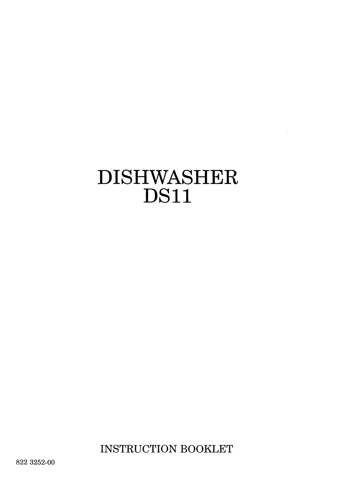 Zanussi DS 11 User Manual