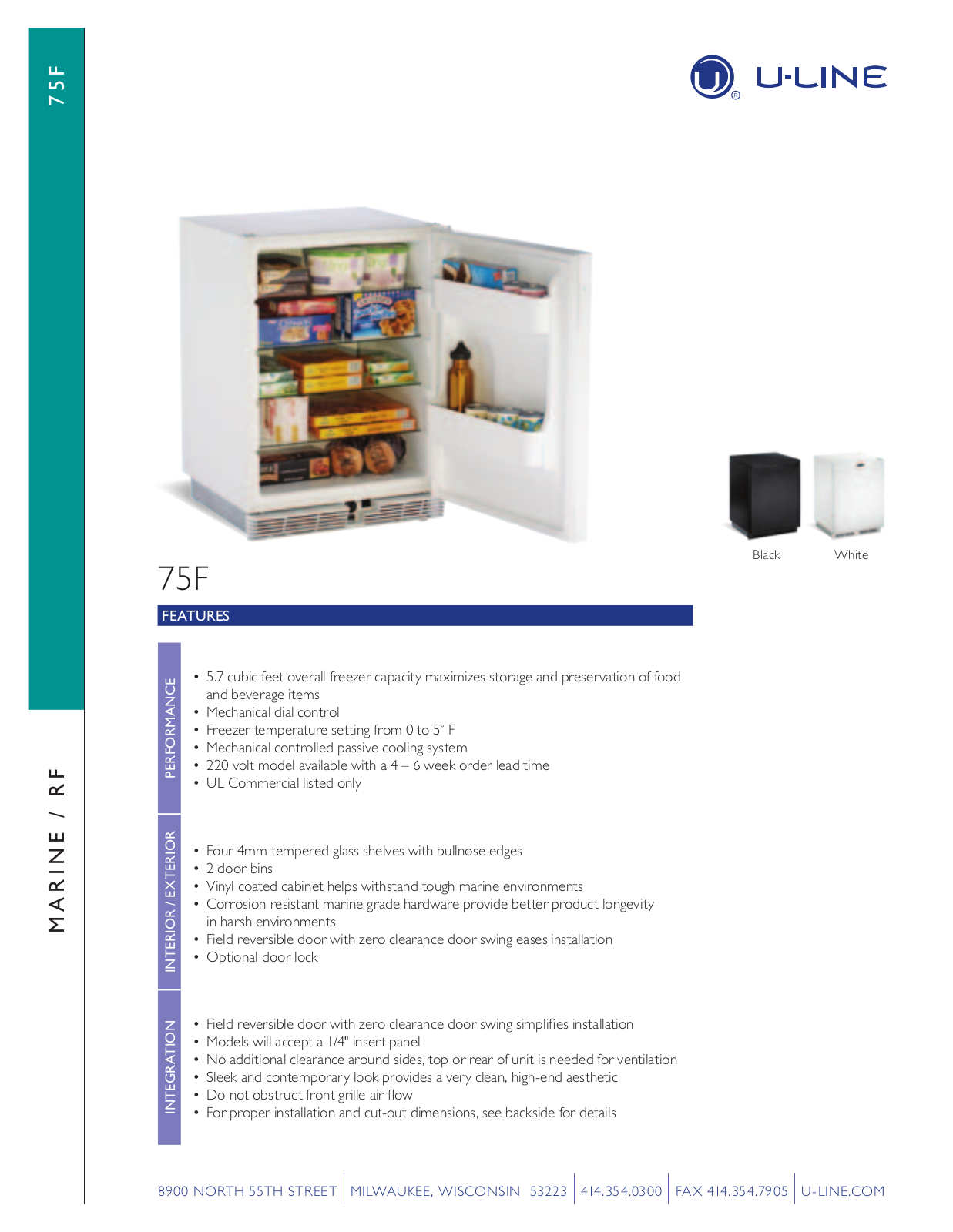 U-Line ULN-75FB-00 User Manual