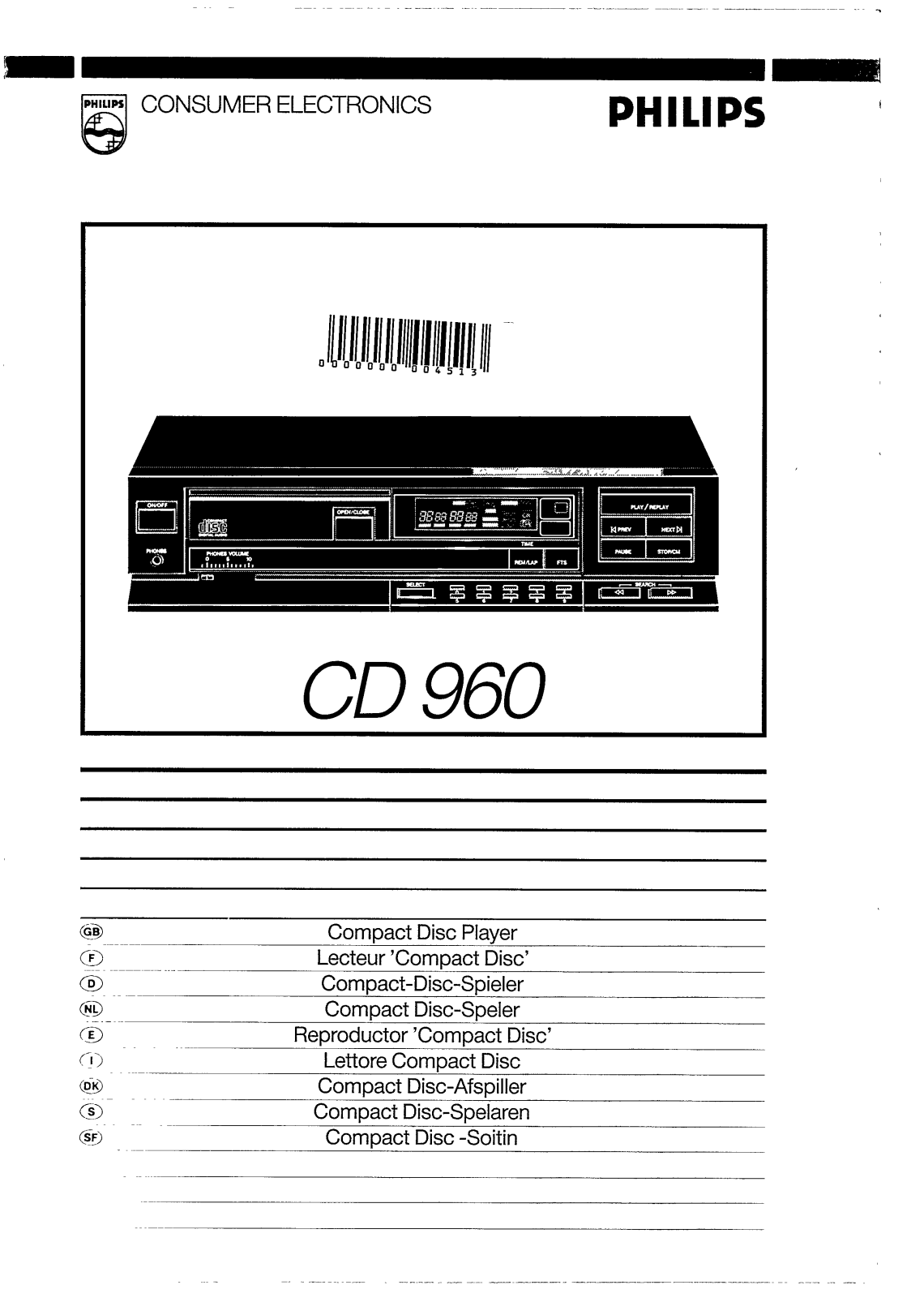 Philips CD960 User Manual