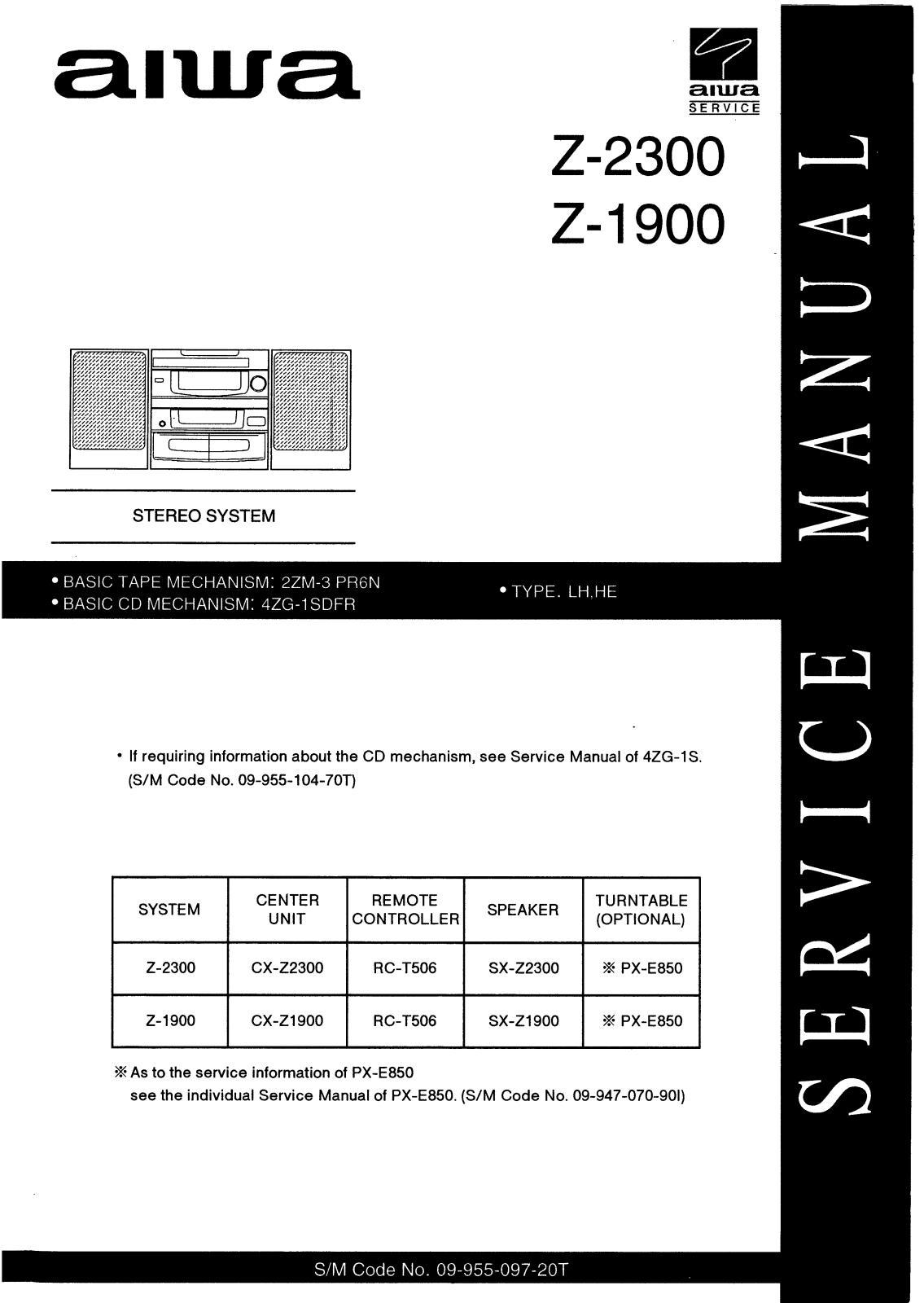 Aiwa Z2300 Service Manual