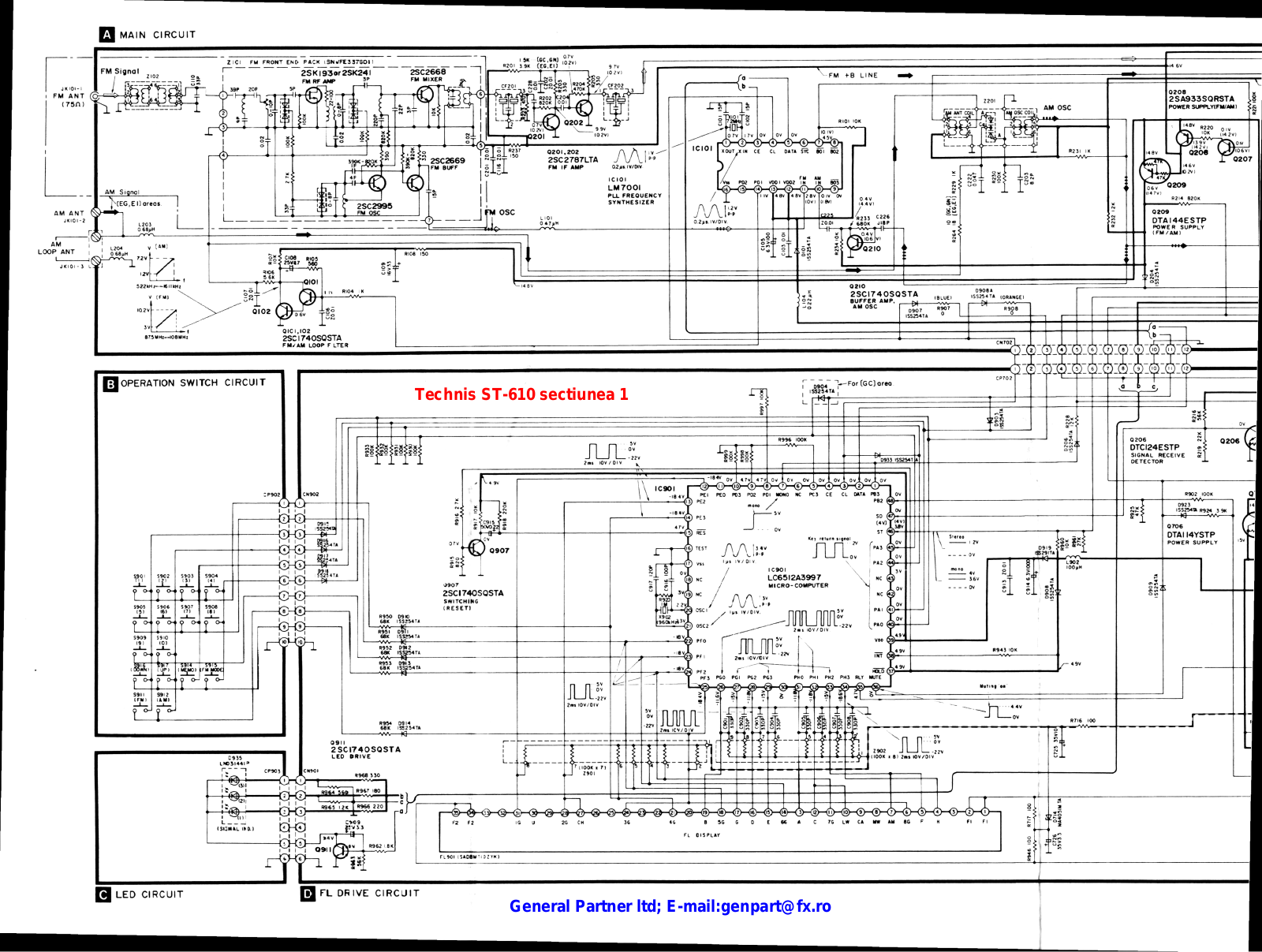 Technics ST-610-L Schematic