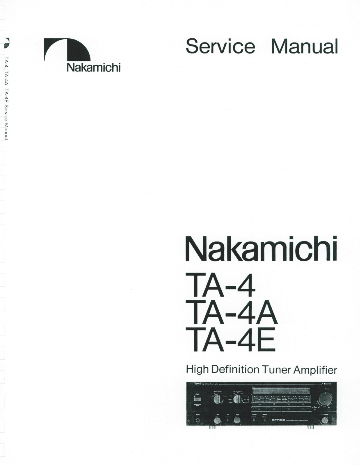 Nakamichi TA-4 Service manual