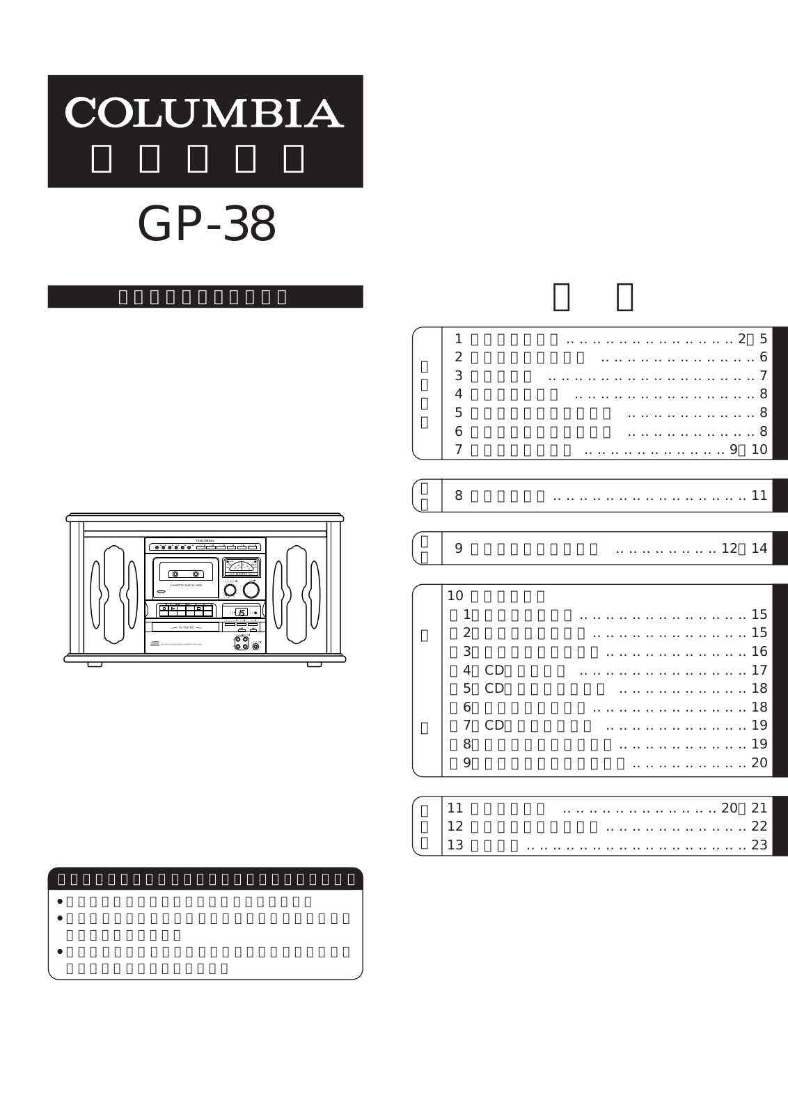 Denon GP-38 Owner's Manual