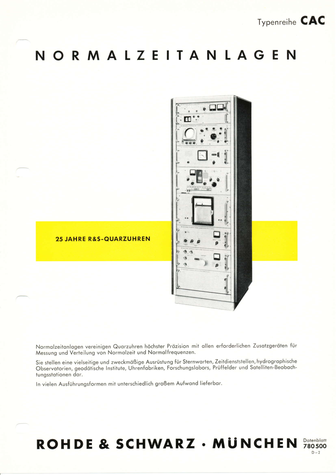 Rohde & Schwarz CAC Datasheet - ManualMachine.com