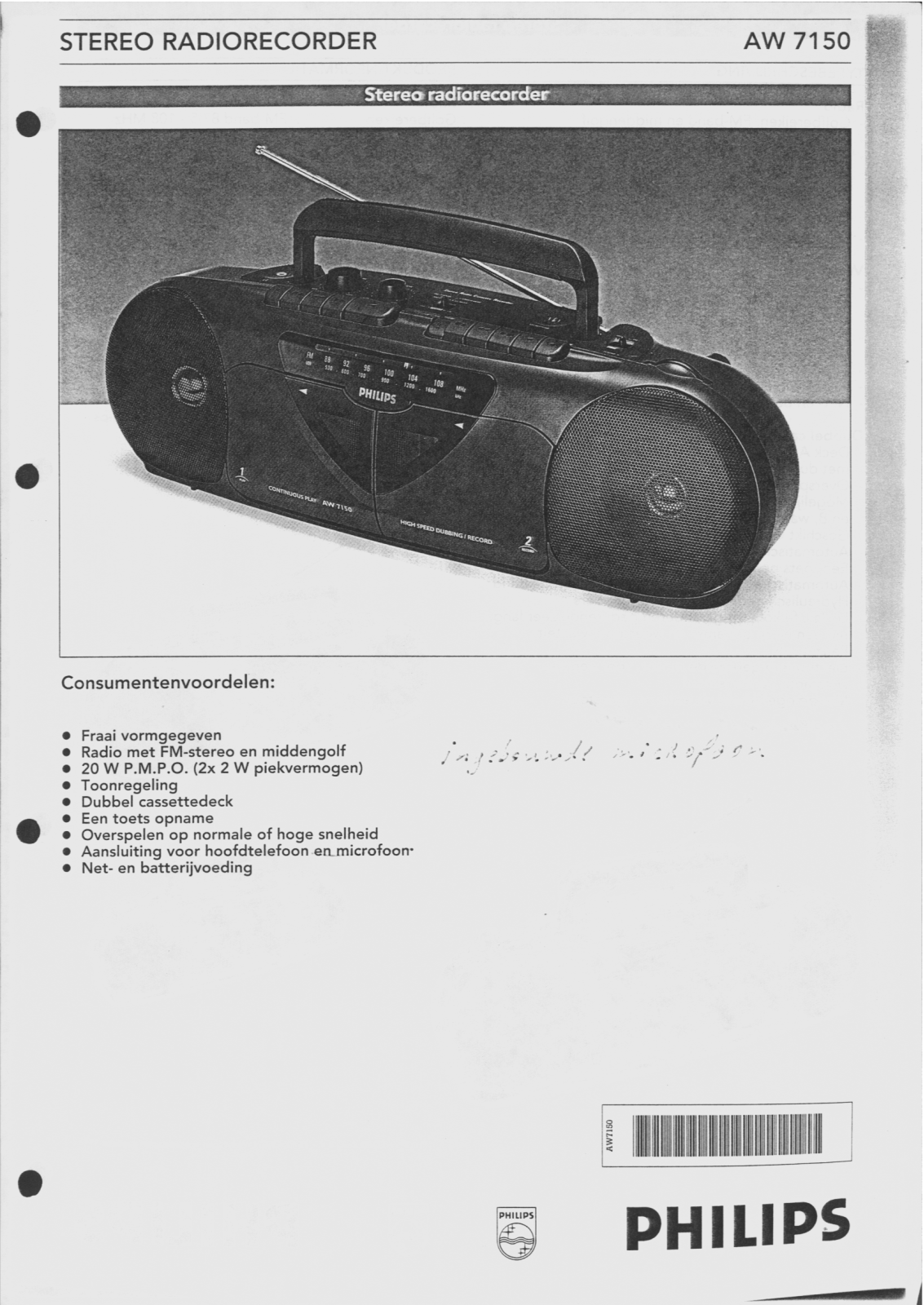 Philips AW7150 User Manual