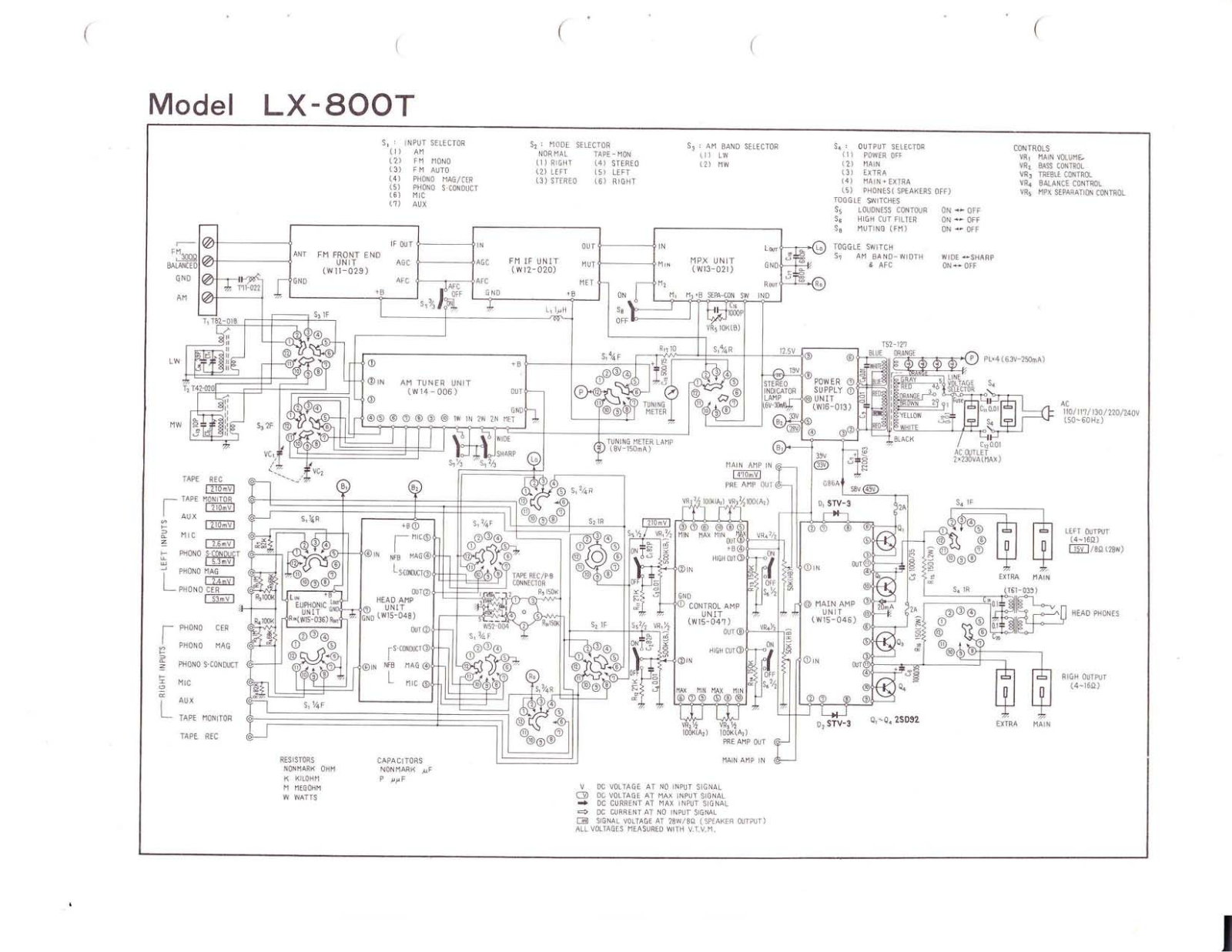 Pioneer LX-800T Schematic