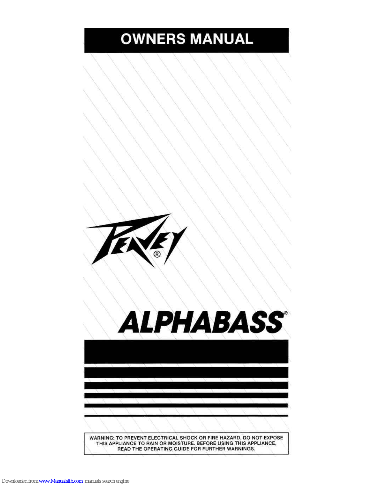 Peavey AlphaBass AlphaBass, AlphaBass Owner's Manual