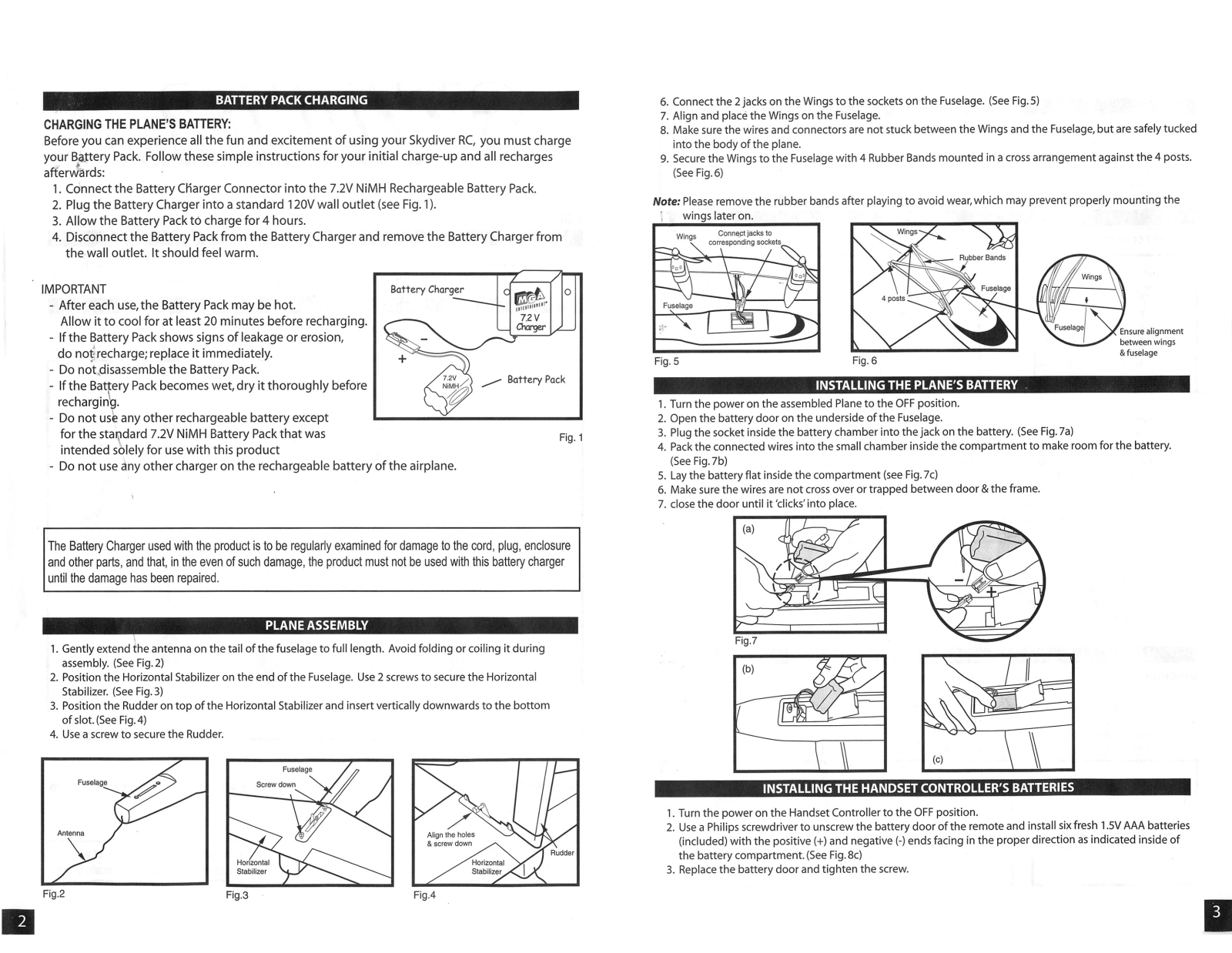 Mga Entertainment SKYDIVER RC 2 3 User Manual