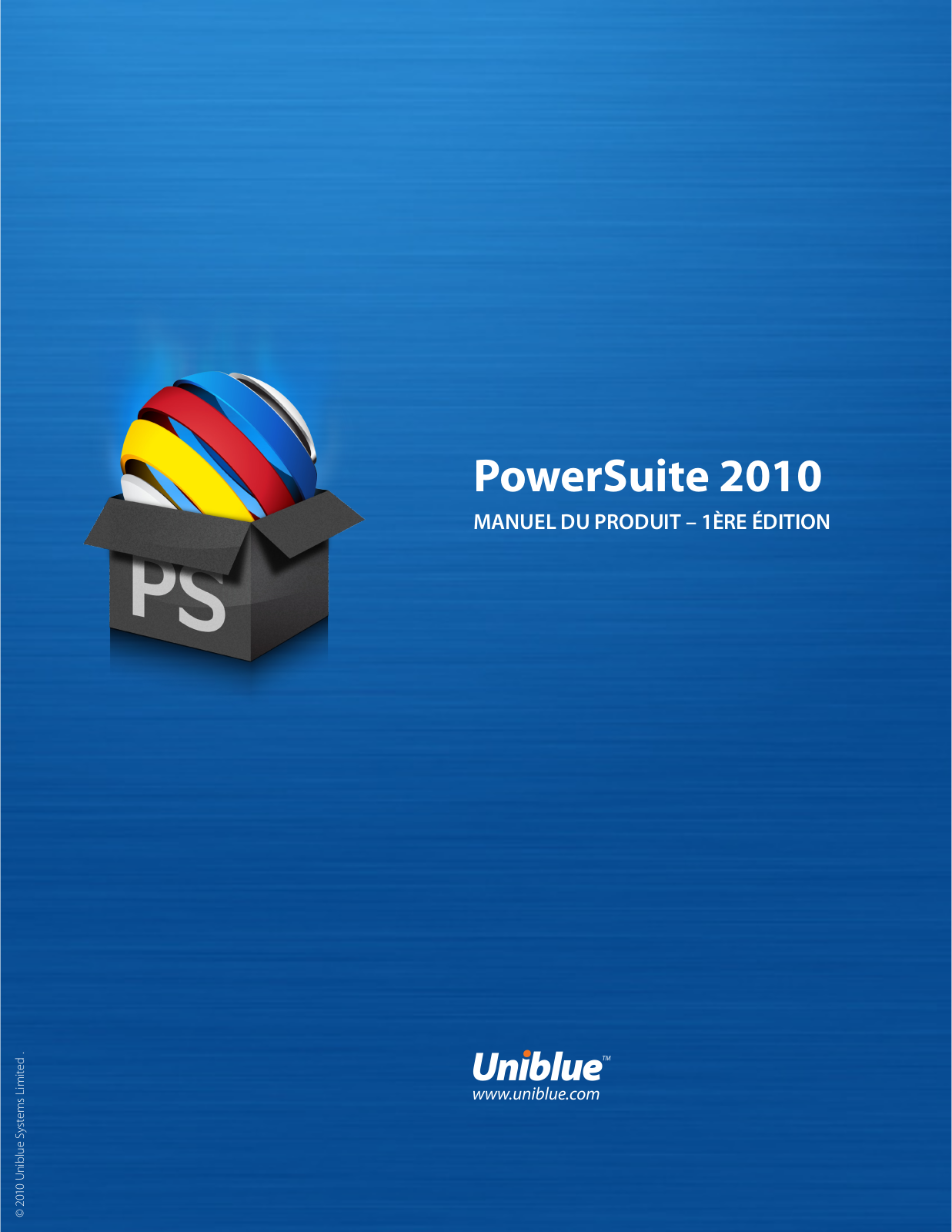 Uniblue POWERSUITE 2010 PRODUCT MANUAL