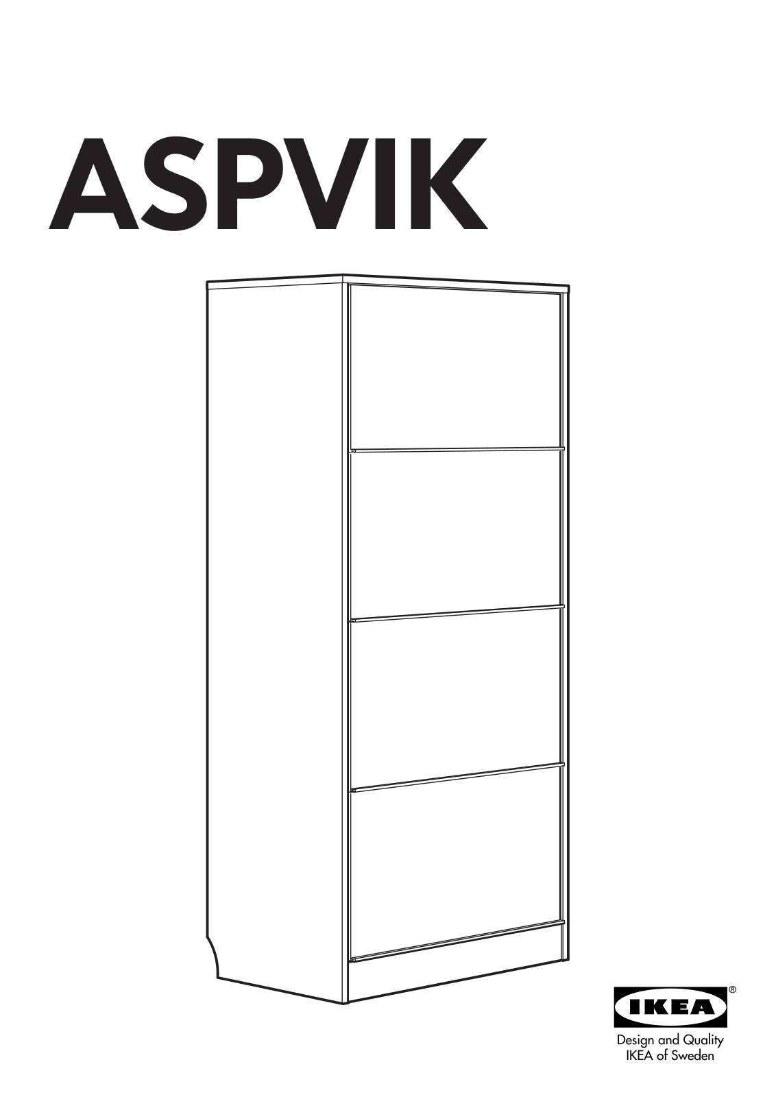 IKEA ASPVIK CABINET 31 1-2X68 7-8 Assembly Instruction