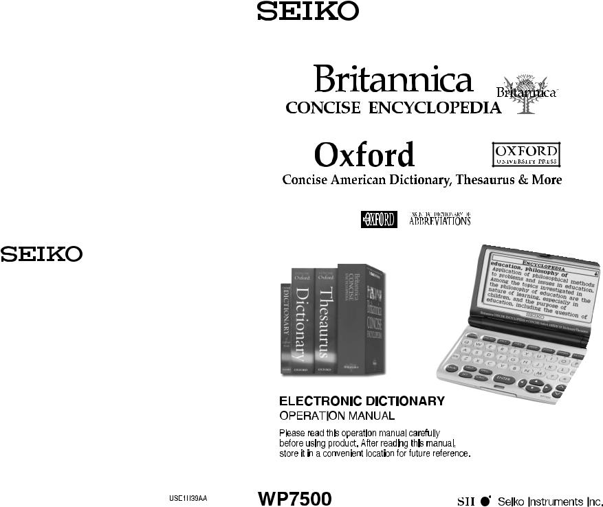 Franklin WP7500 User Manual