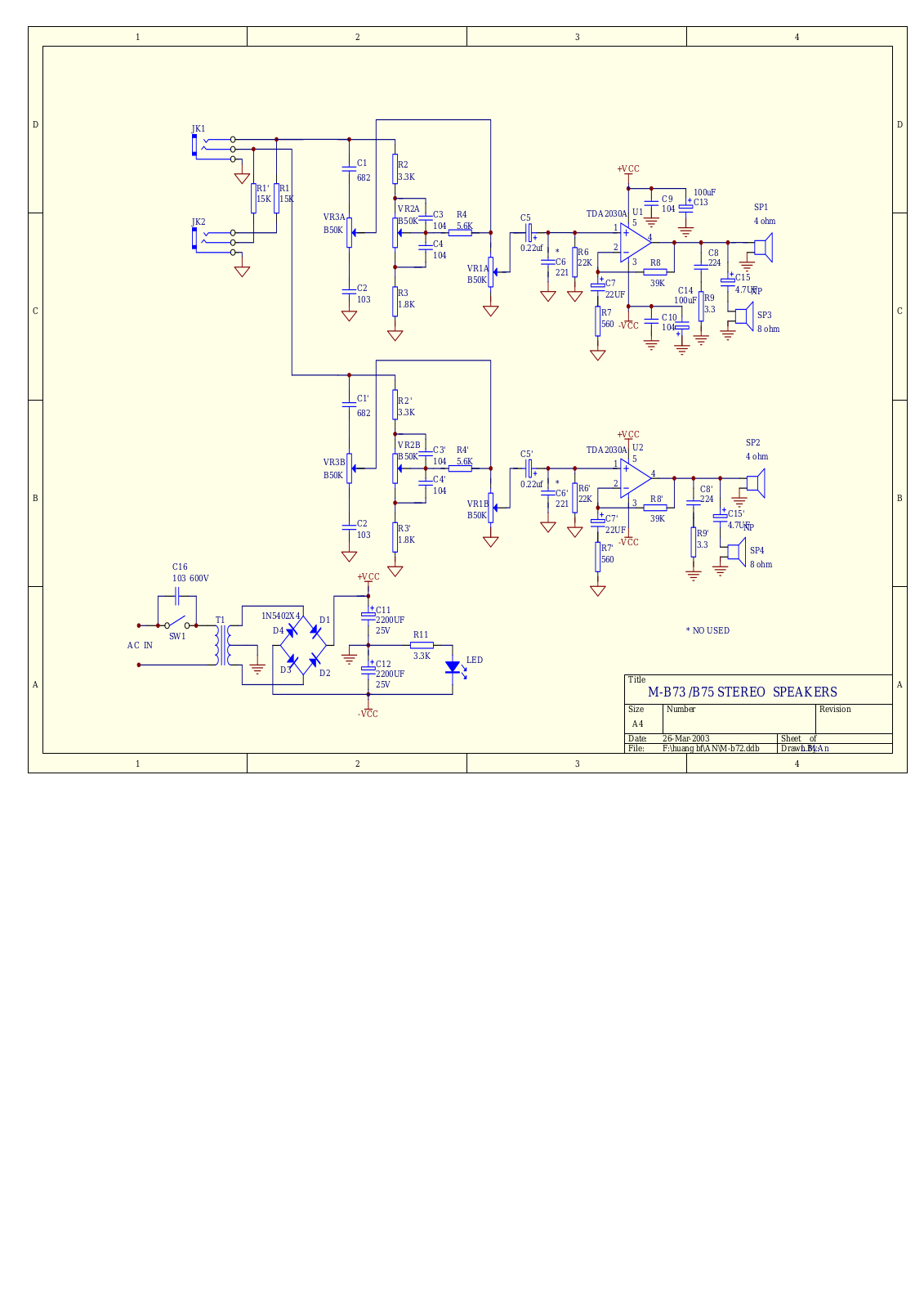 Microlab M-B73 Schematics