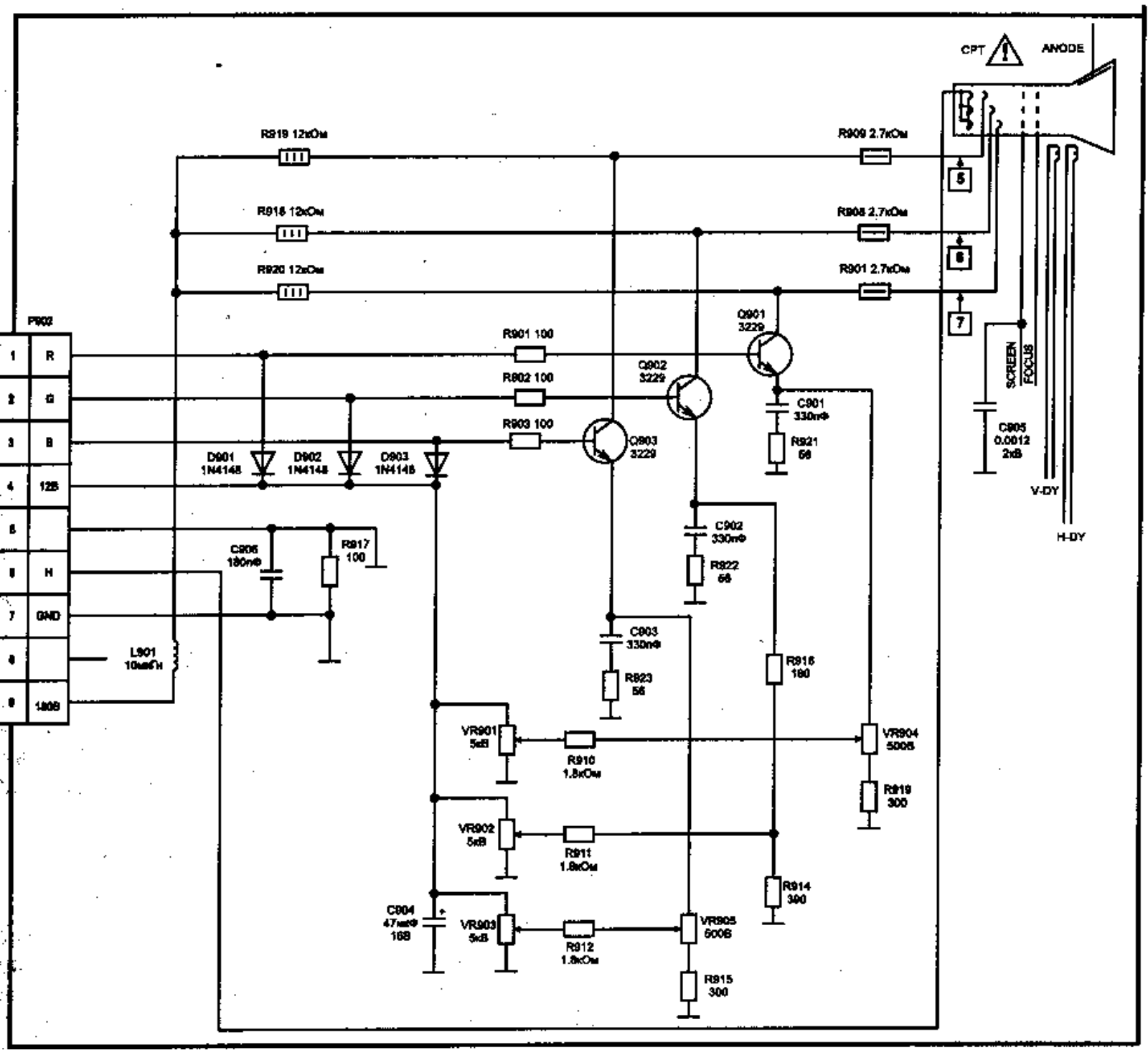 Goldstar cf20e60x, cf21e60x schematic