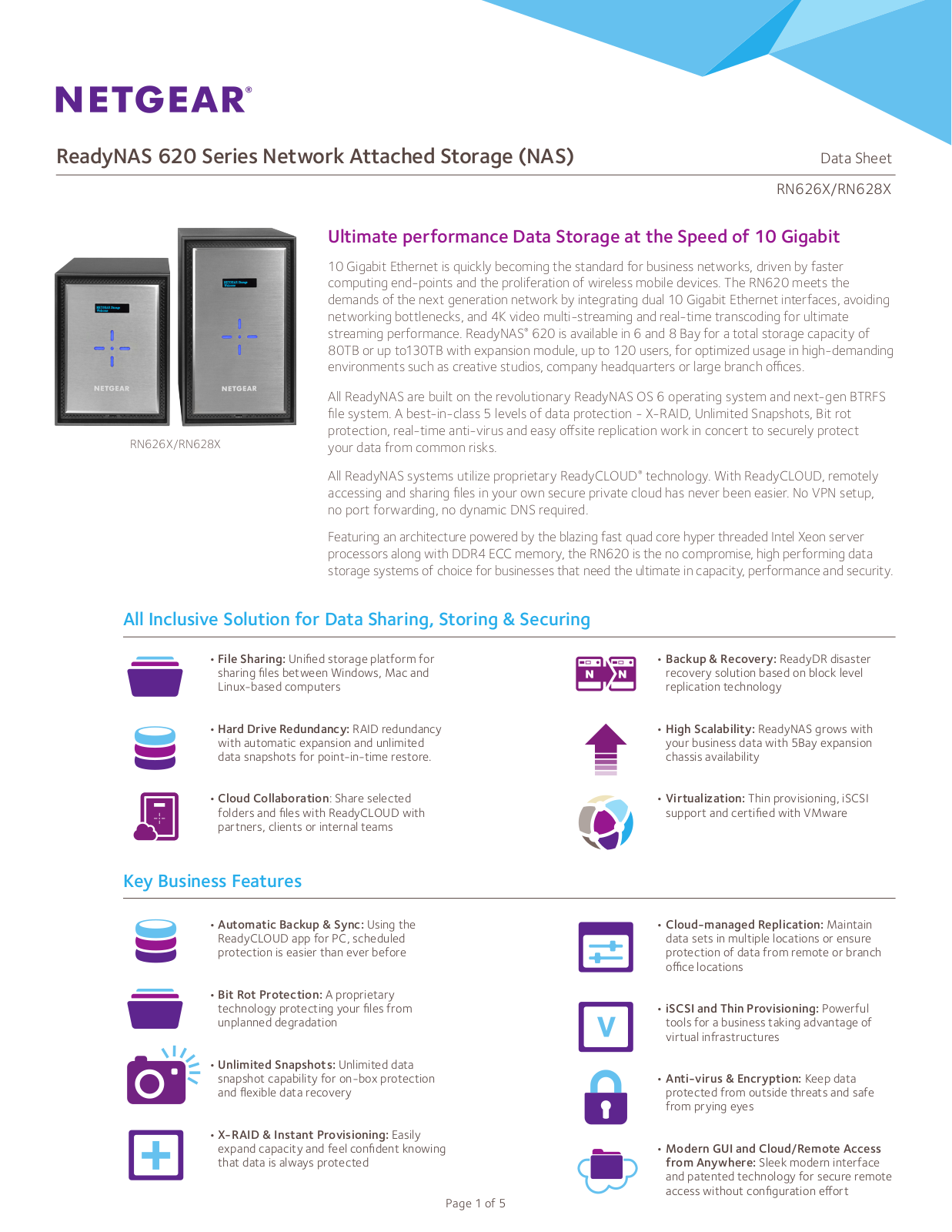 Netgear RN628X00-100NES Product Data Sheet