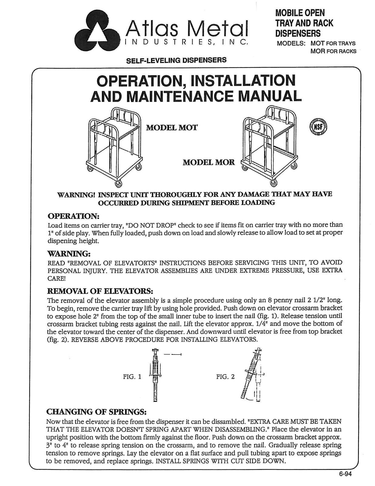 Atlas Metal MOR Installation Manual