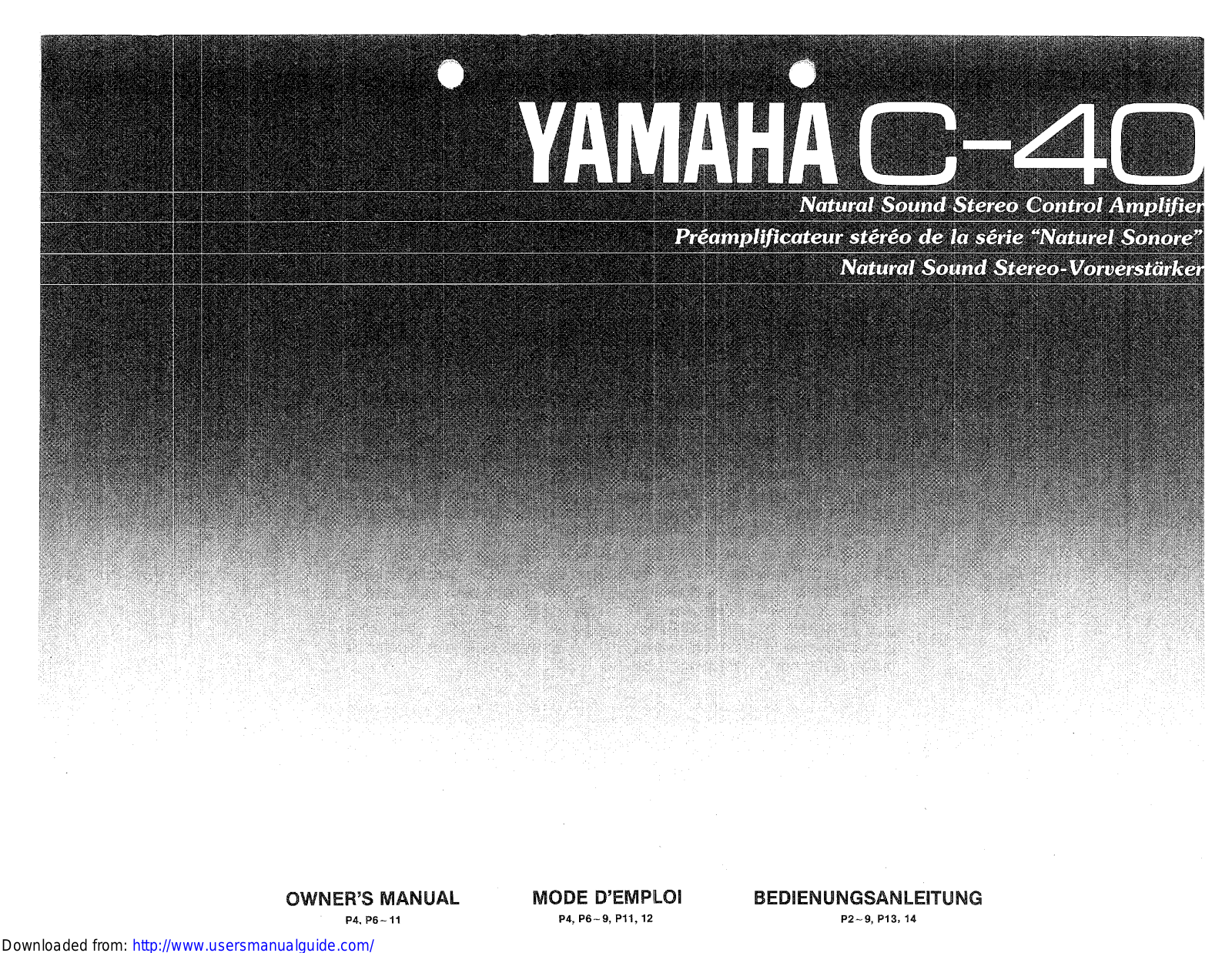 Yamaha Audio C-40 User Manual