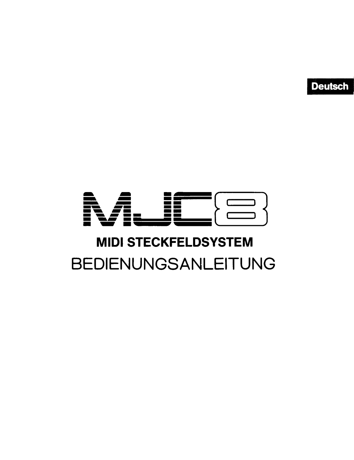 Yamaha MJC8 User Manual