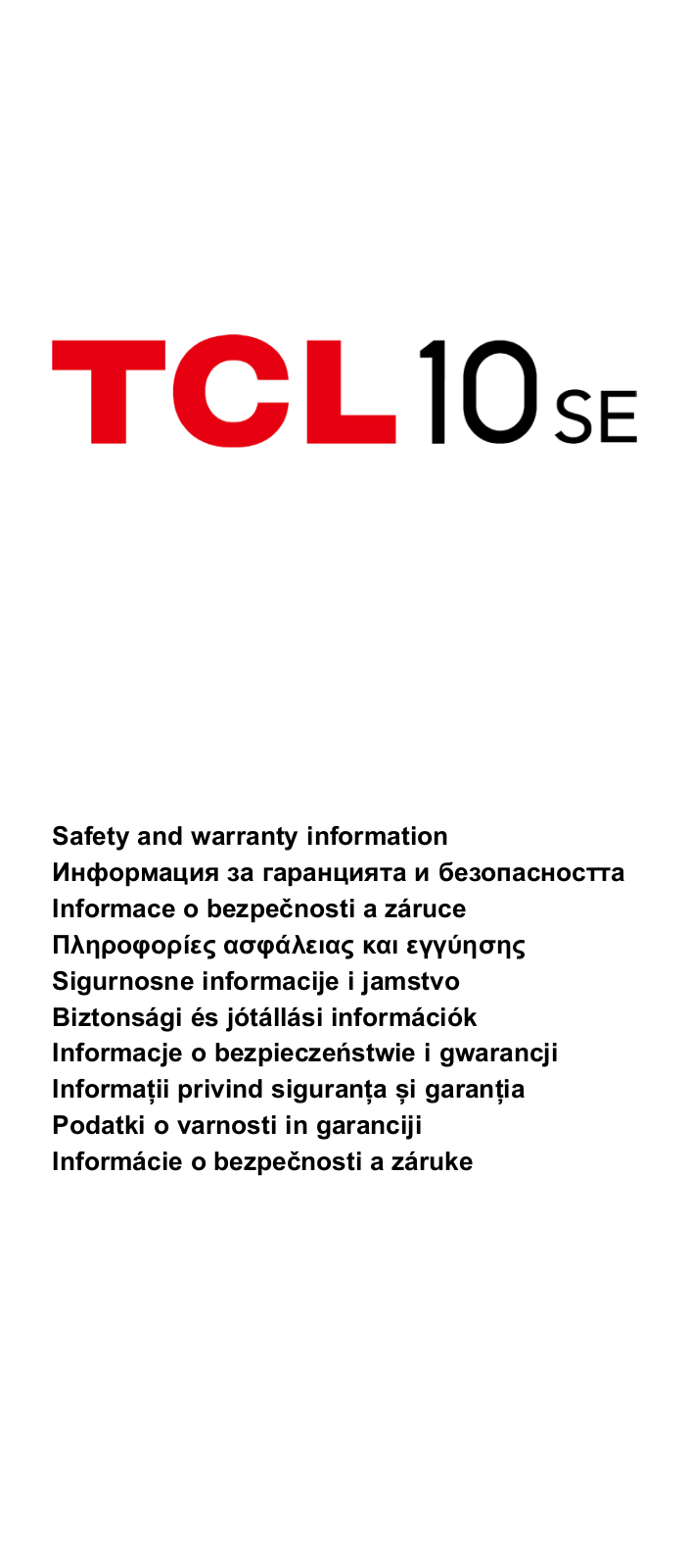 TCL 10 SE User Manual