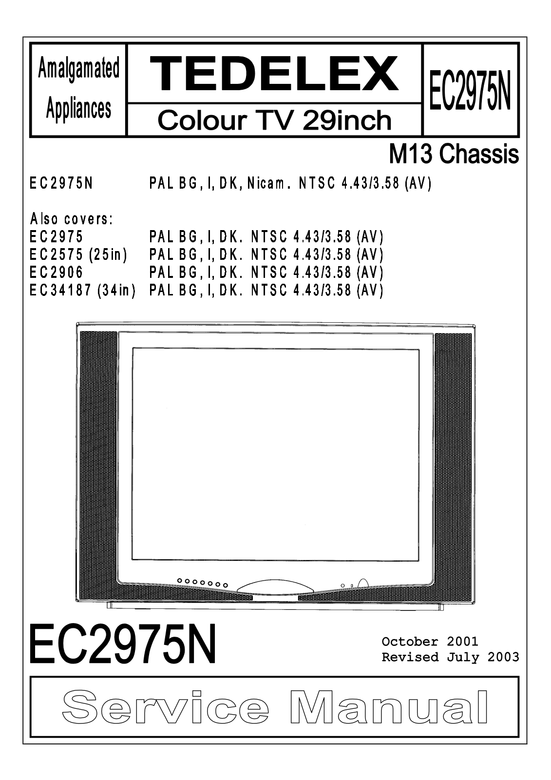 TEDELEX EC2975N, EC2906, EC2575, EC34187 Schematic