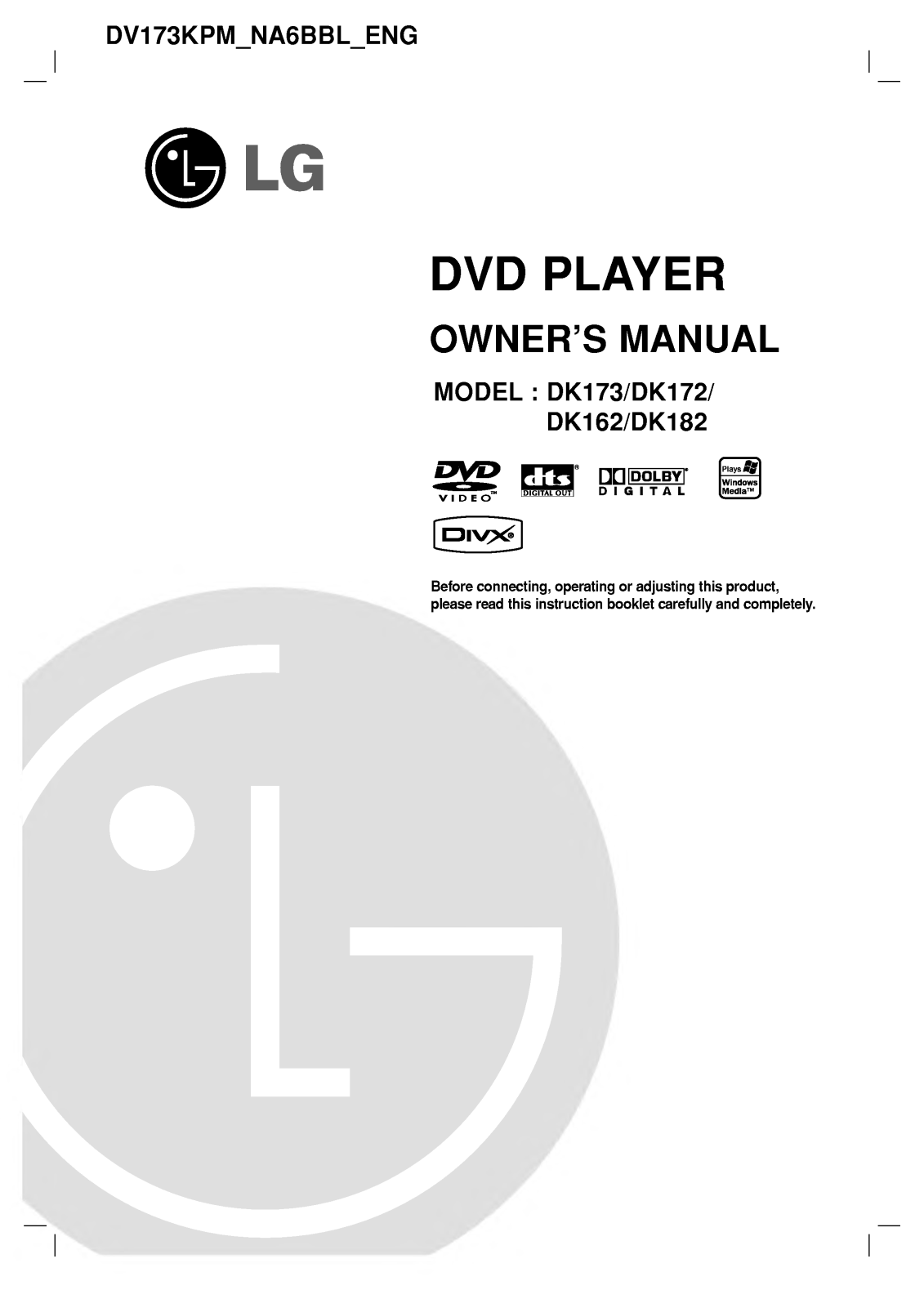 LG DK182 User Manual