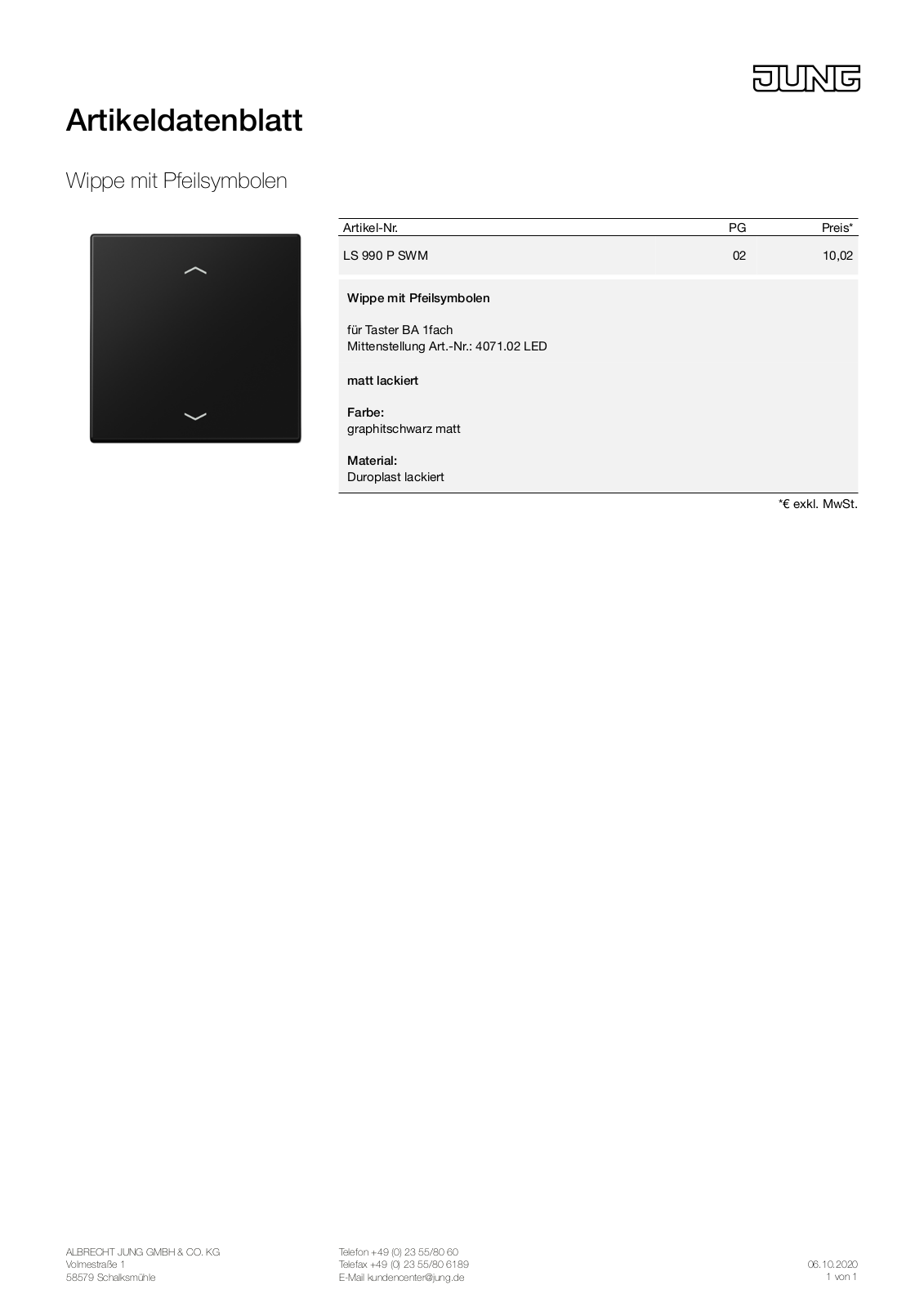 Jung LS 990 P SWM User Manual