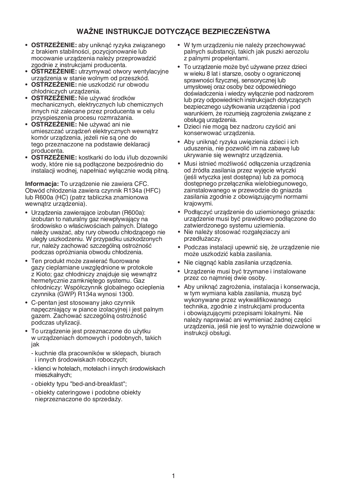 HOTPOINT/ARISTON T 16 A2 D S/HA, T 16 A1 D/I, T 16 A1 D S/HA, T 16 A1 D/HA.1, T 16 A1 D/HA User Manual