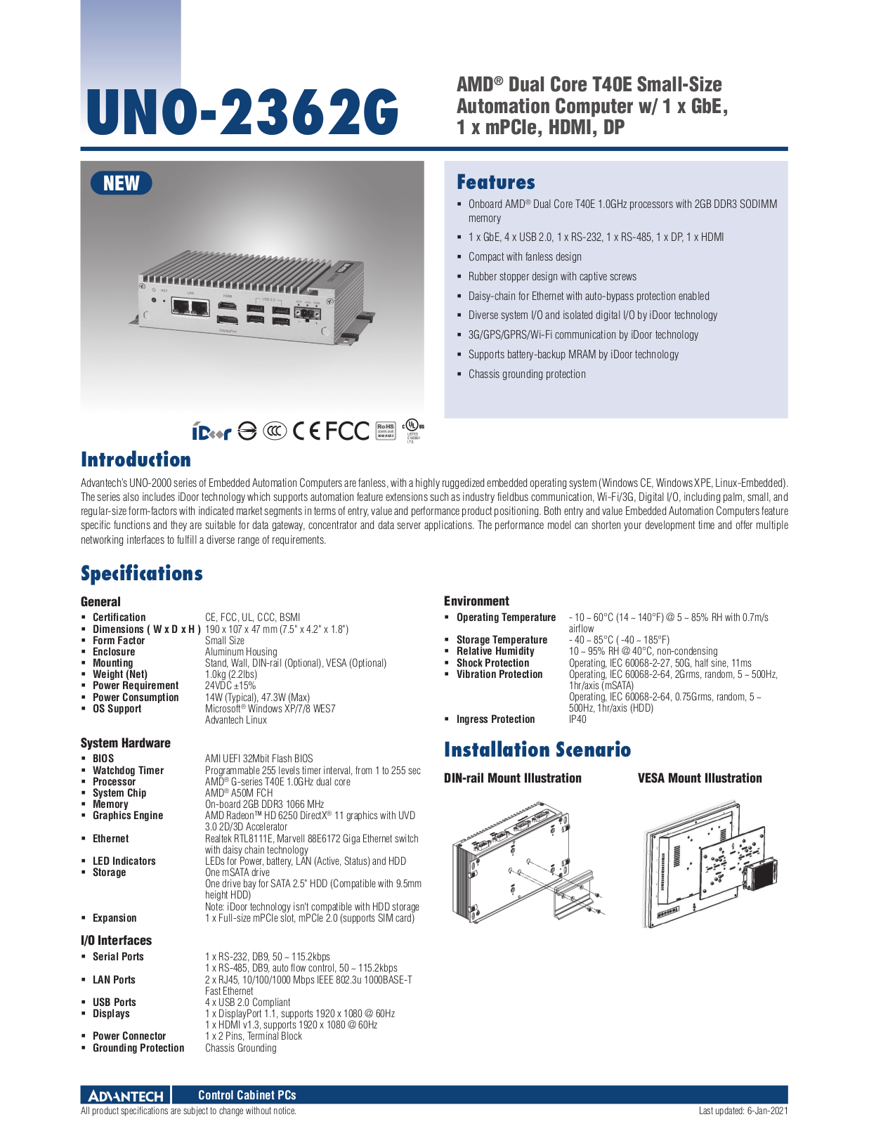 advantech UNO-2362G Users Guide