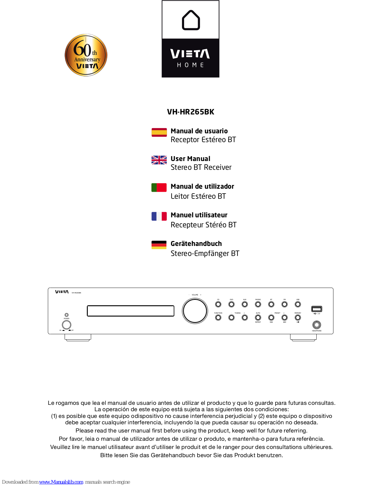 VIETA VH-HR265BK User Manual