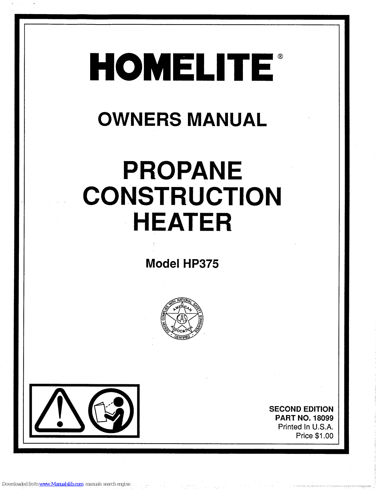 Homelite HP375 Owner's Manual