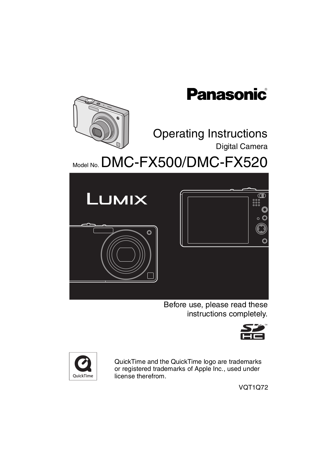 Panasonic LUMIX DMC-FX520 Operating Instructions
